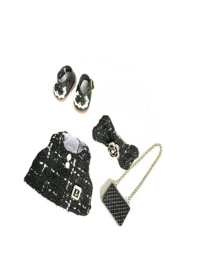 Popsunny 15cm-17cm Doll Clothes Suitable for labubu 17cm 15cm Dolls Accessories Sitting No Doll Only Clothes 17cm labubu 1bag+1shoes+1dress+1hairband No Doll - Image 1